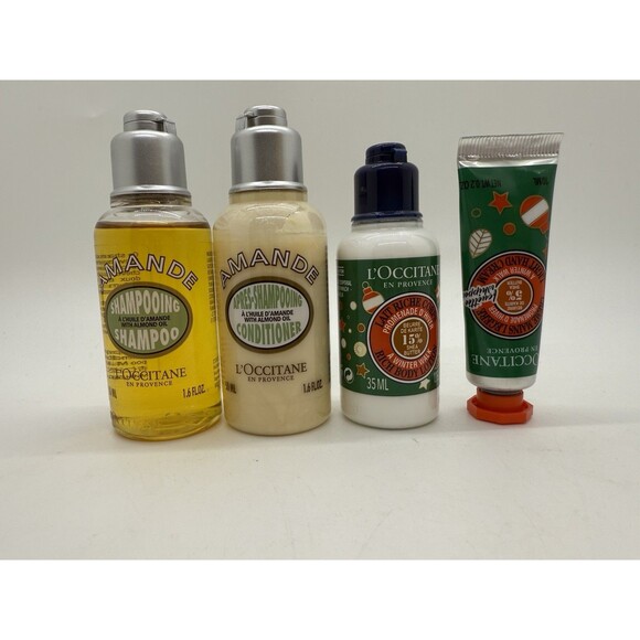 L’Occitane En Provence Set Shampoo, Conditioner, Hand Cream & Body Lotion 4ITEMS - Picture 1 of 9